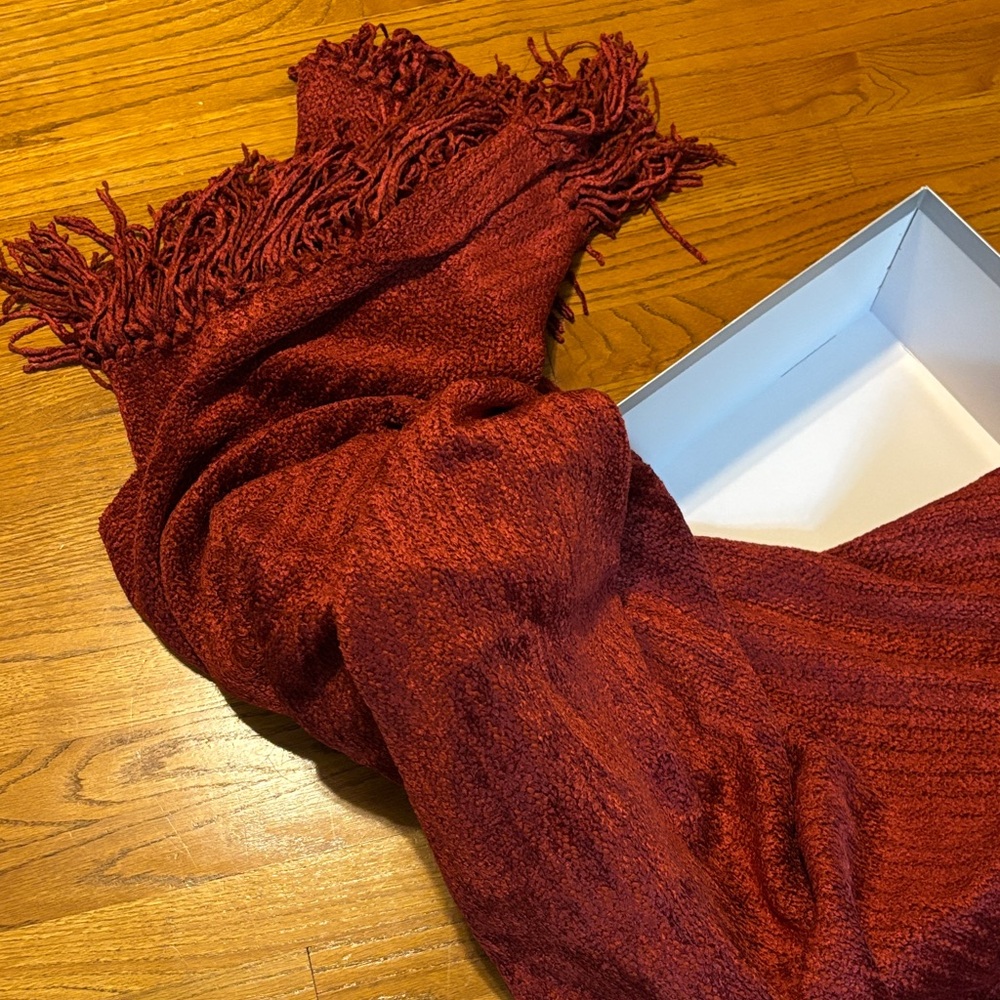 Restoration Hardware sold by Brookstone Red Luxury Throw Blanket